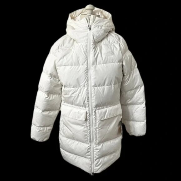 New Womens The North Face Gotham 600 Fill Power Down Puffer Coat XL White Dune - Picture 1 of 15